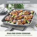GreenPan Premiere Ovenware Healthy Ceramic Nonstick 18" x 13" Half Rectangular Baking Pan, PFAS-Free, Warp-Free Bakeware, Durable Quick Heating, Oven & Broiler Safe to 600F, Dishwasher Safe, Gray, 18" x 13" Half Sheet Pan