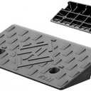 Rubber Threshold Ramp, 3" Rise Wheelchair Ramp Doorway, 7000Lbs Load Capacity, Non-Slip Surface Rubber Curb Ramp for Wheelchair and Scooter (3" Height) (3" Rise)