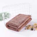 Laojbaba Microfiber Hair Towel Quick Dry Hair Towel Hair Drying Towels Suitable for All Kinds of Hair Ultra Absorbent Long and Thick Hair 19X39inch Dark Brown (1pcs)