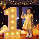 imprsv 3FT Marquee Numbers, Light Up Numbers, Mosaic Numbers for Balloons, Number 1 Balloon Frame, Marquee Light Up Letters,1st Birthday Decorations, First Party Anniversary Decorations