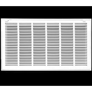 HVAC Premium 28 x 20 Duct Opening Steel Return Air Filter Grille, for 1-inch Filter, Removable Door, Flat Stamped HVAC Vent Cover Grille, Outer Dimensions 30.5 x 22.5