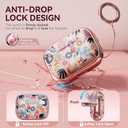 Inesore Pink for AirPods Pro 3 Case 2025 with Lock, for Women Girly Floral Cute Case Compatible with Apple Airpods Pro 3rd Generation Cover, with Phone Stand,Keychain & Cleaner Kit -Pink Flower