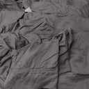DECOLURE 100% Organic Viscose Derived from Bamboo Sheets Queen Size 6pcs - Ultra Soft & Luxuriously Cooling, 17" Deep Pocket, Double Stitching, Perfect for Hot Sleepers - Queen Bed Sheets (Midgrey)