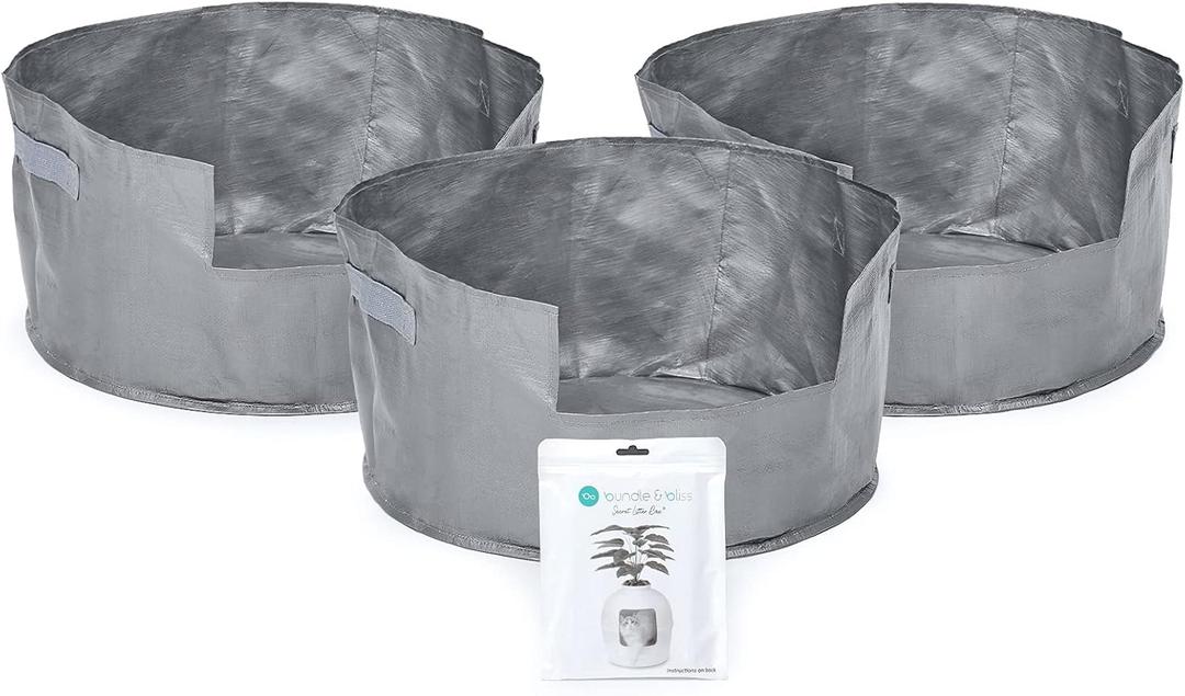 Reusable Litter Box Liners by Bundle & Bliss, 3-Pack - Easy to Clean, Non-Slip Litter Liners For Secret Litter Box - Durable Design, Waterproof, Scoop & Scratch-Resistant, Leak Proof, Machine-Washable 