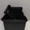 IRIS USA File Box with Lid File Organizer for Letter File w/Organizer-Lid, Plastic Mobile Filing Organizer, Water Resistant Document Box, Portable File Box with Handle, Secure Buckle, Lockable, Black