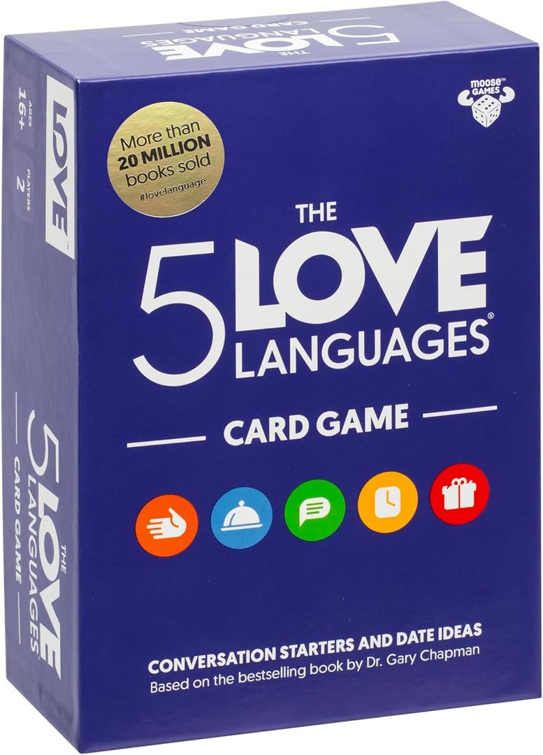 The 5 Love Languages Card Game, Discover More About Yourself & Your Partner, 300 Prompt Cards to Spark Deep, Meaningful Conversations, Create New Date Ideas and Fun Quiz Questions for 2 Players, 16+