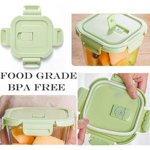 Square Glass Food storage Containers with Airtight Lids, 2 cup Food Meal Prep Containers, Square Glass Bowl For Lunch Sandwich Fruit Snack, Dishwasher Microwave Freezer Safe- (Pink+Green) Square Glass Food storage Containers with Airtight Lids, 2 cup Food Meal Prep Containers, Square Glass Bowl For Lunch Sandwich Fruit Snack, Dishwasher Microwave Freezer Safe- (Pink+Green)