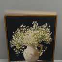 InSimSea Gold Framed Vintage Wall Art, Elegant Babys Breath Bouquet Still Life On Premium Canvas, Soft Neutral French Country Decor, Classic Botanical Artwork For Bedroom, Kitchen Decor 12"x16"