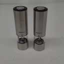 SIMPLETASTE Electric Salt and Pepper Grinder Set, Automatic One Handed, Stainless Grinders with Lights and Adjustable Coarseness, Battery Operated