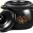 Ceramic Pot with Lids, Ceramic Cooking Pot, Clay Pot Cooking, Earthenware Pot (3.5 Quart)
