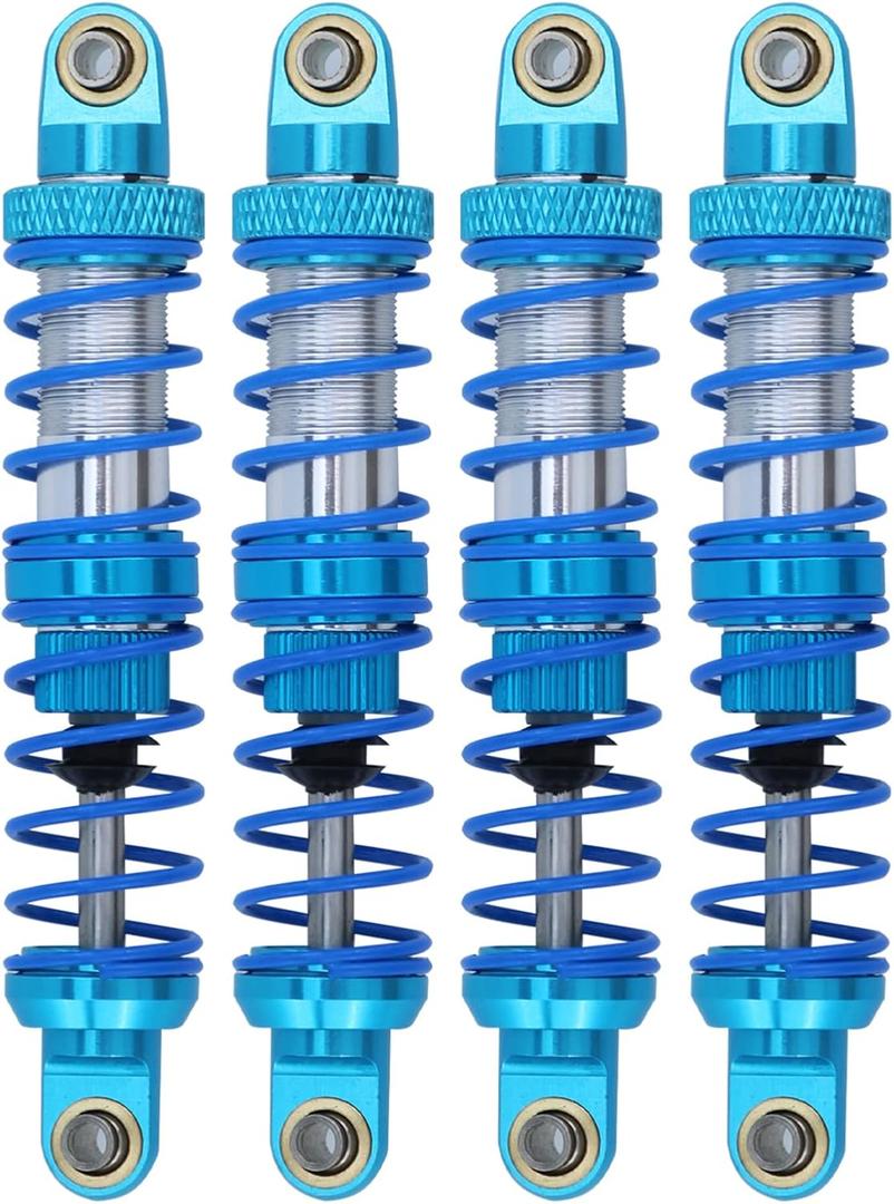 Aluminum alloy Shocks- Absorber For 1/10 RC tracked vehicle RC Crawler Car Axial SCX10 AXI03007 RBX10 D90 TRX4 (2.6in, Blue)