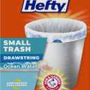 Hefty Small Trash Bags, Ocean Water Scent, 4 Gallon, 52 Count (White)