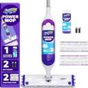 Swiffer PowerMop Mopping Kit for Floor Cleaning, Set Includes 1 Power Mop, 2 Replacement Pads, 1 Liquid Solution Refill, 2 Batteries, No Bucket Needed Electric Spray Cleaner, Multi-Surface and Wood