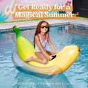 Sloosh Inflatable Banana Pool Float - Ride on Banana Pool Floats Funny Swimming Pool Party Decorations