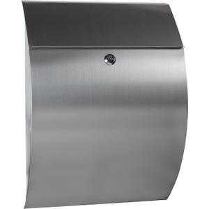 Contemporary - Large - Locking - Wall Mount Mailbox - Secure - Modern - Rustproof - Letter Box Mail - 18'' x 13'' x 5'' (Stainless Steel)