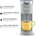 Keurig K-Mini Single Serve K-Cup Pod Coffee Maker, 6 to 12oz Brew size, with Cord Storage, Perfect for Small Spaces, Studio Gray