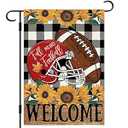 DLZDN Fall Football Welcome Garden Flag Thanksgiving Sunflower Garden Flag Autumn Sports Game Day Yard Flag 1218 Inch Double Sided Vertical Buffalo Plaid Farmhouse Yard Seasonal Holiday Outdoor Decor : Patio, Lawn & Garden