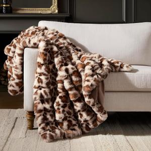WDCOZY Cheetah Leopard Print Bubble Throw Blanket, Luxury Faux Rabbit Fur Mink Plush Throw for Couch, Sofa and Bed, Soft Fluffy Fuzzy Cozy Blanket for Women, Thick and Warm, 60x80 inches, 950 GSM