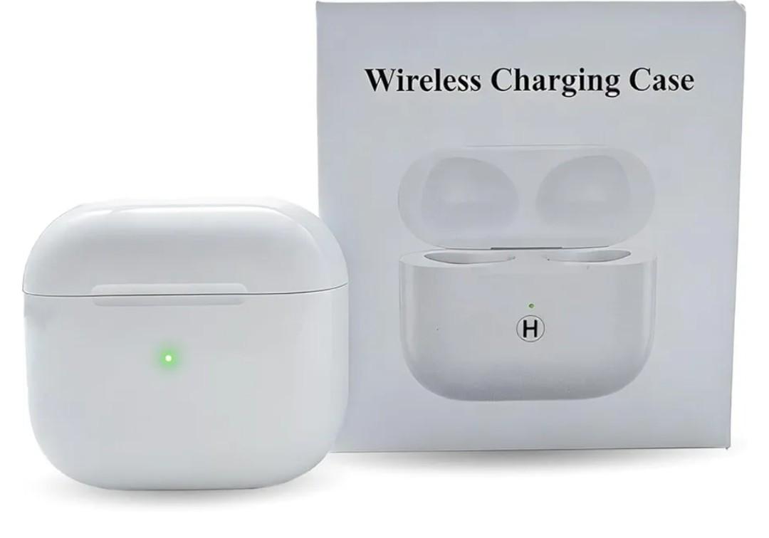 Replacement for Airpods 3rd Earbuds Charging Case, Compatible only with Airpods 3 Wireless Charging Case,with Bluetooth Pairing Sync Button,Hard Shell,White