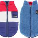 Warm Dog Coat Reversible Dogs Jaket for Small Medium Large Dog Puppy Winter Size XS (XS-Chest(14.96"), Navy)