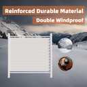 36" W X 45" H Reinforced White Vinyl Privacy Fence, Double Windproof Air Conditioner Fence Trash Can Fence, Louvered Vinyl Screen Panel Kit (1 Panels)