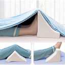 Blanket Lifters for Foot of Bed Sheet Lifter for Feet Blanket Support Holder Foot Tent Cradle Block Pillow Ankle Leg Knee Toes Pain and Arthritis Surgery Recovery Supplies Feet Rest Elevation Wedge (White)