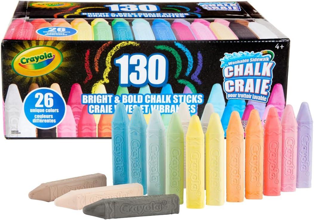 Crayola Ultimate Washable Chalk Collection (64ct), Bulk Outdoor Sidewalk Chalk for Kids, Outdoor Activities & Spring Crafts, Gifts for Kids