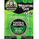 2 x WickedGood Mounting Tape (1" x 60"), Double Sided Adhesive Tape, Heavy Duty Indoor & Outdoor Tape, Waterproof (Clear) (WGA-PET-1X60)