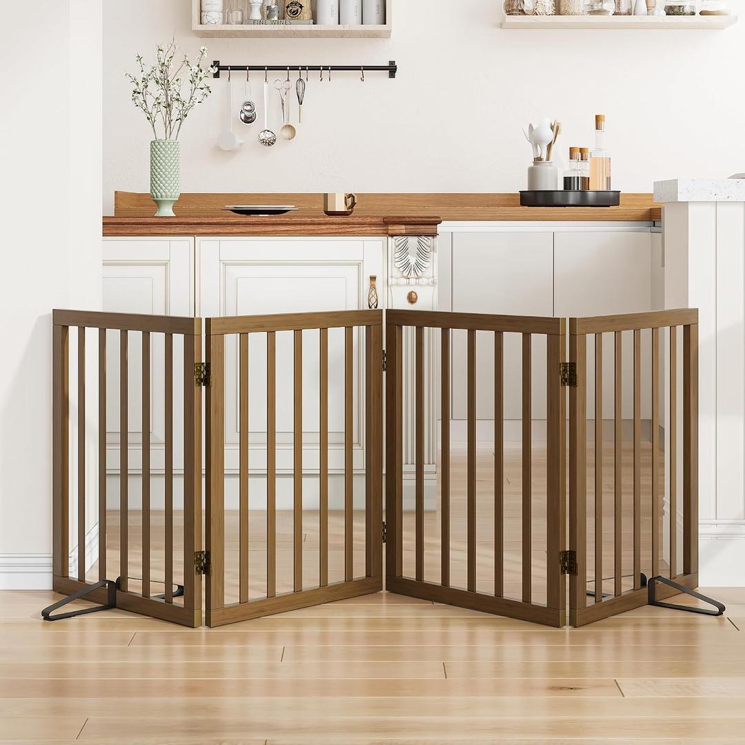 Dog Gate for Stairs,Foldable Dog Gate for Indoor Doorways House,Freestanding Pet Gates for Dogs,Doogie Puppy Fence Gate