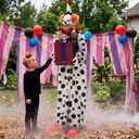 JOYIN 67" Halloween Animatronic Clown with Pop-Up Box, Halloween Decor Outdoor Motion Activated Jump Scare Prop, Glowing LED Eyes Creepy Sound, Scary Haunted House Props for Garden Yard Lawn Party
