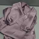 Pure Silk Satin, 100% Silk, 16 mommes Thick. It is Used for DIY Sewing of Clothing and Wedding Dresses as Well as Handicraft Production. Width: 44 inches, Length: 1 Yard. (Foggy Purple 72)