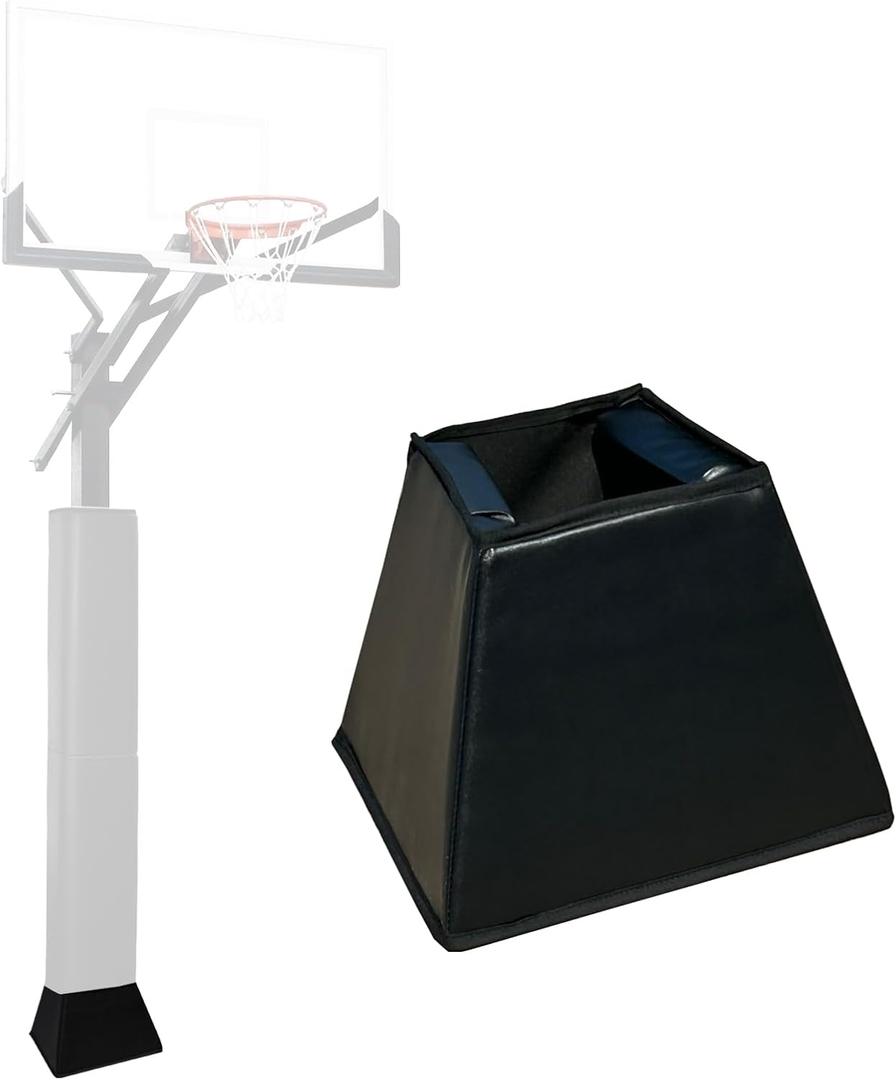Base Padding Basketball Square Base Pads Heavy Duty Base Padding Square Pad Outdoor Fits 4"x4", 5"x5", 6"x6",6"x8", 8"x8" Bases Waterproof UV-Resistant Durable Protection Pad (Black)