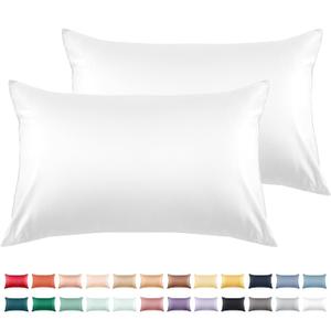 Warmstar Cotton Pillow Cases Queen Size Set of 2, 600 Thread Count Pillowcases 20x30 Inches, Soft Long Staple Cotton Pillowcases Breathable with Envelope Closure,White