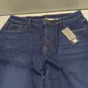 Fleece Lined Jeans Straight Leg Stretch Winter Warm Denim Pants Blue Woman Us Size 18