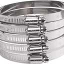 10pcs 194-216mm (8") 304 Stainless Steel Worm Gear Hose Clamp Set - Corrosion-Resistant for Automotive, Plumbing, Fuel Line, Garden Pipe, Washing Machine & More