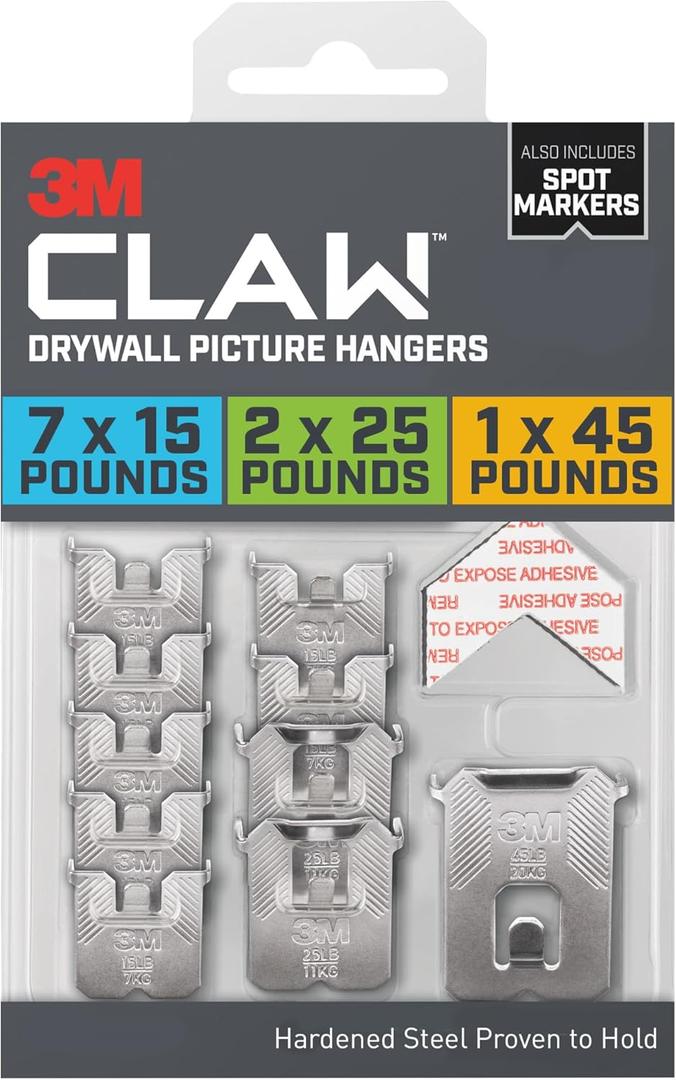 3M Claw Drywall Picture Hanger,Silver