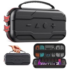 Switch Case for Nintendo Switch 2 & Switch OLED - Premium Protective Carrying Case with Storage for Console, Joy-Cons, 10 Game Cards - Durable Travel Case for Nintendo Switch 2/Switch OLED Accessories (M-Bag only)