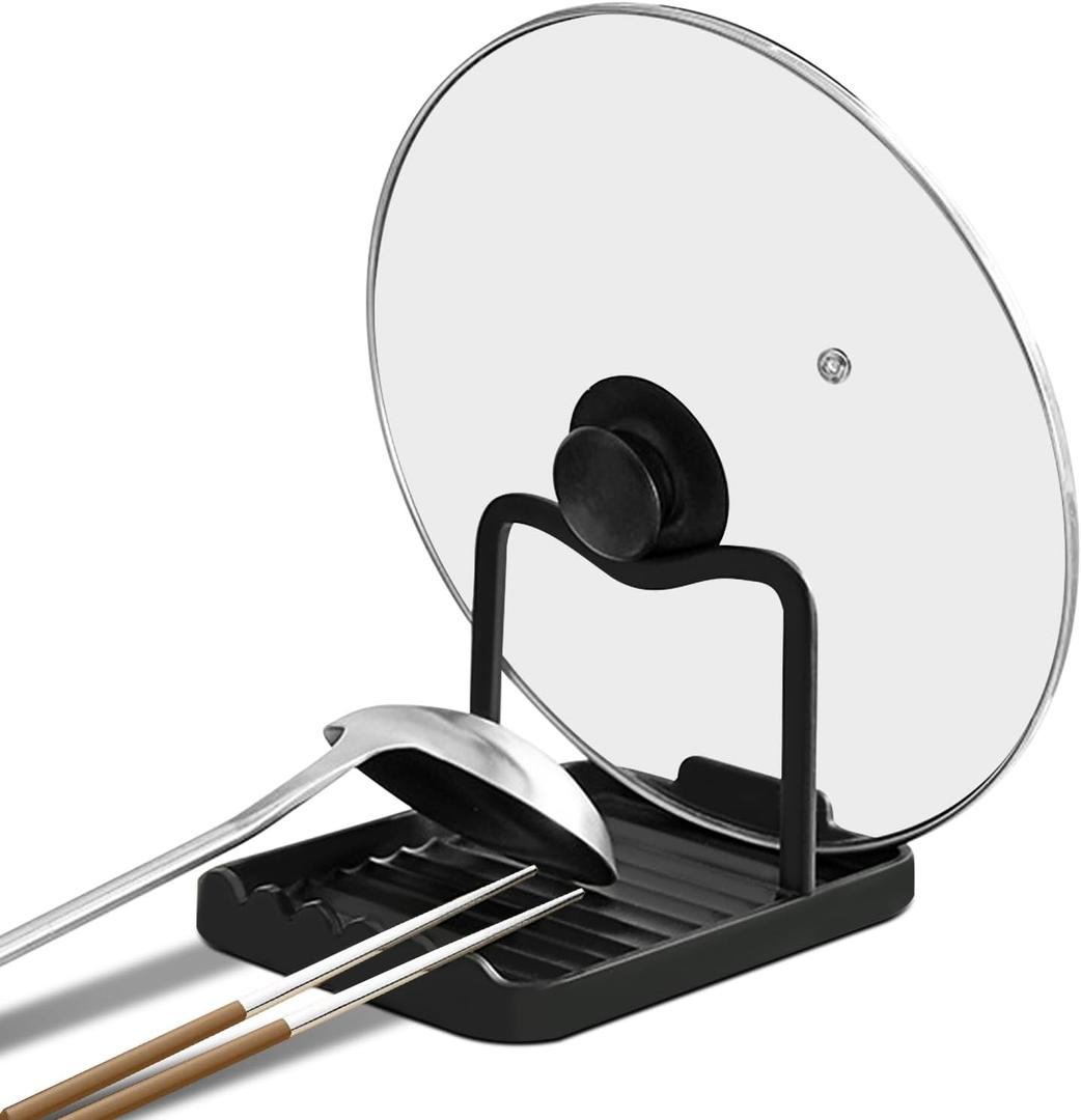 Ysks'hf spoon holder and pot lid holderstainless steelKitchen Utensil Rest, scraper holder & pot holderSpoon Holder for Stove Top - Kitchen Utensil Holder for Ladles & Tongs
