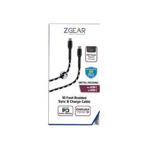ZGEAR Metal Housing For USB C 10 Foot Braided Sync & Change Cable