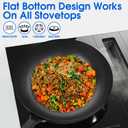 Souped Up Recipes 12.5 Inch Carbon Steel Wok For Electric, Induction and Gas Stoves (Lid, Spatula and User Guide Video Included)