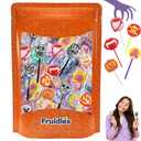 Fruidles 20-Count Halloween Tattoo Lollipop Suckers Candy, Variety Pack, Goody Party Bag Fillers, Individually Wrapped (EXP 02/28/27)