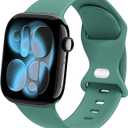 2 x STG Sport Silicone Bands Compatible with Apple Watch Band Ultra 3/2/1 49mm, Series 11/10 46/42mm, 9/8/7 45/41mm, SE 6/5/4 44/40mm, 3/2/1 42/38mm S/M M/L for Women Men