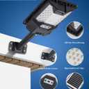 Solar Street Lights Outdoor 20000LM, Solar Powered LED Flood Light with Motion Sensor & Remote Control, Dusk to Dawn Security Lighting, 3 Color Modes, Wide Angle for Parking Lot Yard, 2 Pack
