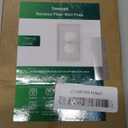 4-Pack Duplex Outlet Cover, Natural Bamboo Fiber Switch Plates and Outlet Covers, White Decorative Wall Plates for Electrical Outlets, 1 Gang Receptacle Cover, Corrosion Resistant