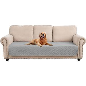 fuguitex Waterproof Dog Bed Cover Couch Cover for Pet Anti-Slip Cat Mat Pet Pad Blanket for Sofa Chair Recliner Bed Furniture Protrctor (45x90 Inch (Pack of 1), Grey)