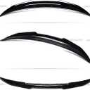 Duckbill Rear Spoiler & Rear Diffuser Compatible with Infiniti Q50 2014-2017 Sedan, Glossy Black Sport Style Trunk Wing Lip and Rear Bumper Splitter Kit