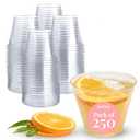 Prestee 250-Pack - 9oz Clear Plastic Cups - Durable Disposable Plastic  Glasses for Party, Weddings, and Catering - Small Drinking Glasses for Cocktails and Beverages - Heavy-Duty Fruit Punch Cups
