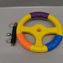 Toyvian Steering Wheel Toy: Plastic Steering Wheel for Bumper Cars, Baby Driving Toy with Screw, Simulated Driving Experience for Bumper, Racing, Rocking, Infant Car(Yellow)