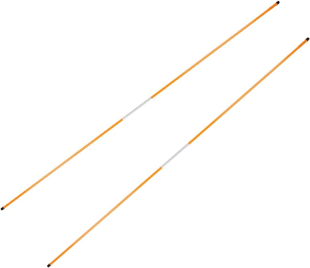 2 Pieces Golf Alignment Stick Putting Training Equipment Aiming Direction Indicator Golf Alignment Rod for Home Gym Practice (Orange)