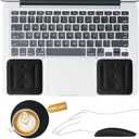 VAGAU Wrist Rests for Laptop, Wrist Support for Keyboard and Mouse, Ergonomic Memory Foam Wrist Pads for Laptop, Office, Computer, Comfortable Typing Wrist Pain & Carpal Tunnel Relief (Black)